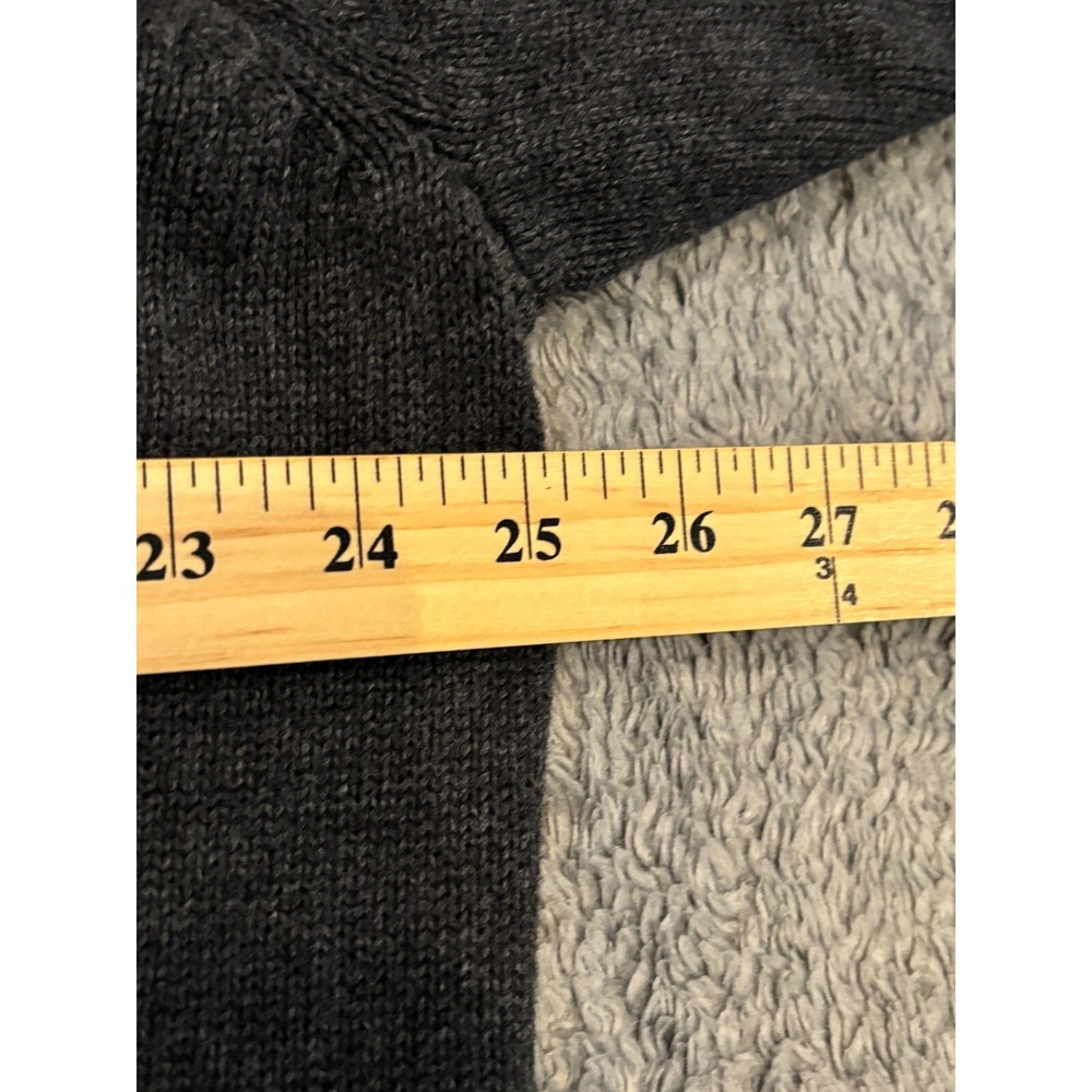 Eddie Bauer Henley Sweater Mens XL Cotton Gray Heavyweight Long Sleeve Pullover - Picture 3 of 5